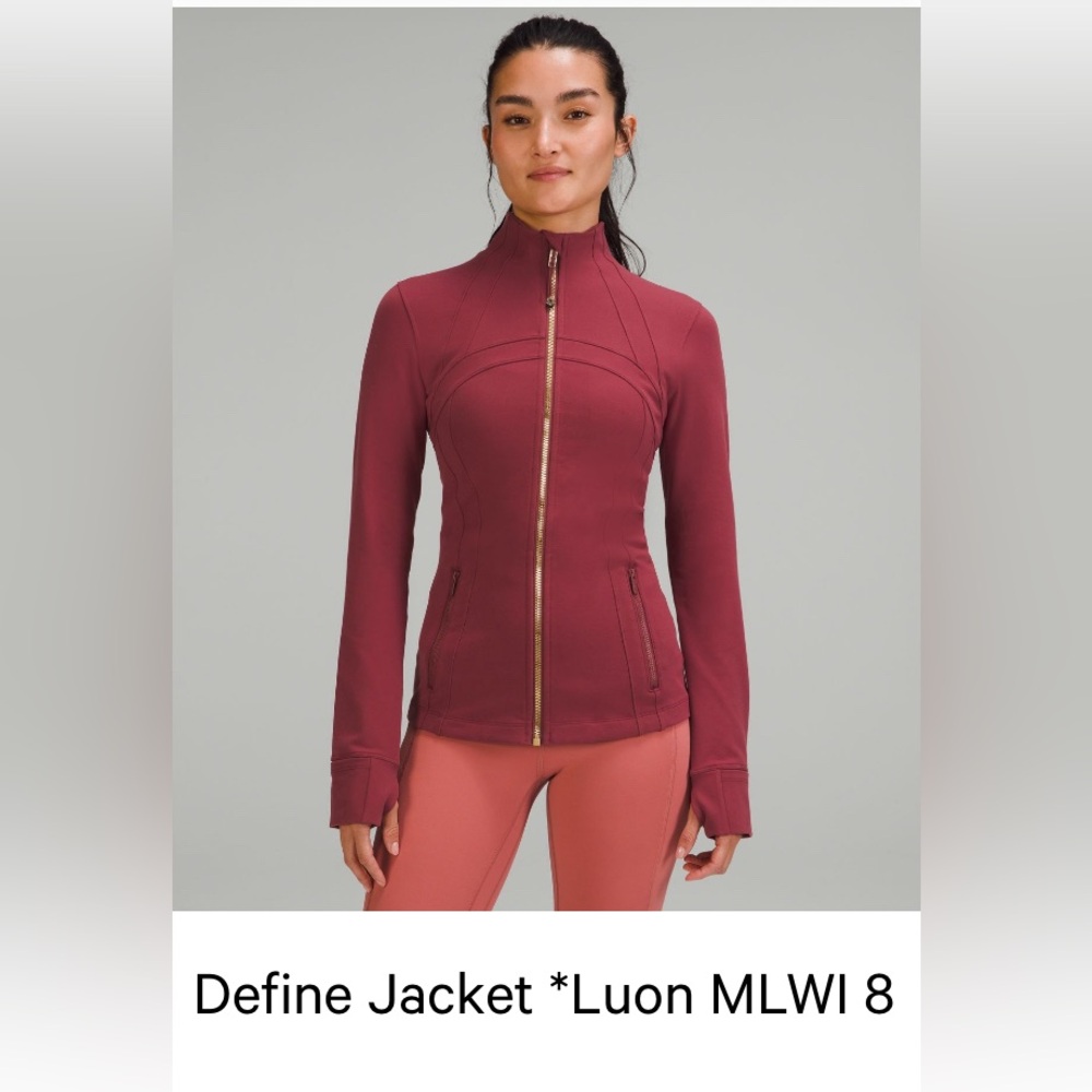 Lululemon Athletica Define Jacket size 8 Mulled Wine